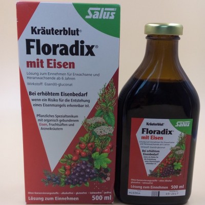 德国floradix iron 铁元果蔬补血营养液女性补血补气养颜 500ml