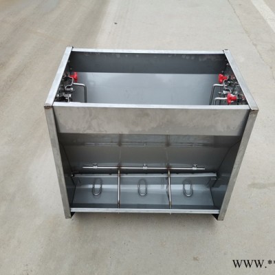 自动不锈钢育肥猪食槽 单面干湿猪料槽
