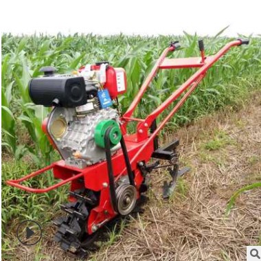 链轨式汽油柴油履带式多功能微耕机旋耕机翻转犁播种机小型开沟机