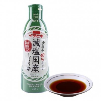 日本原装进口酱油 一引本土减盐海带香菇450ml日式调味酱汁批发