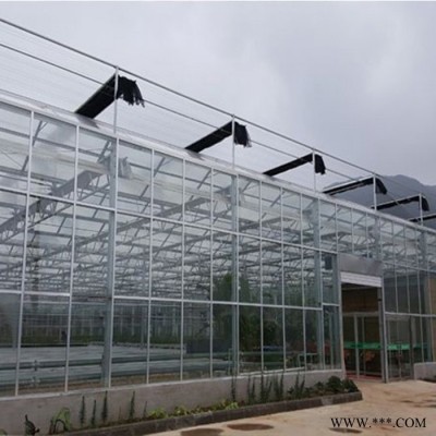 纹络型玻璃温室 香菇培育温室大棚建造