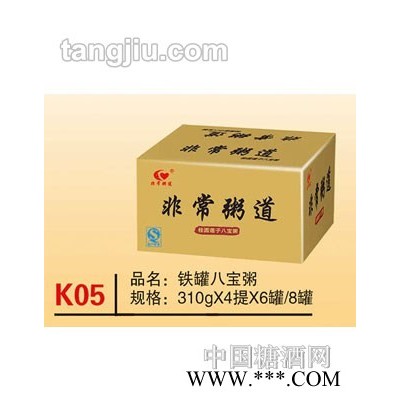 K05 品名：铁罐八宝粥 规格：310x4提x6罐、8罐