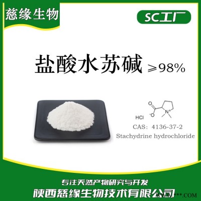 慈缘生物 盐酸水苏碱 98% CAS:471-87-4 生产厂家